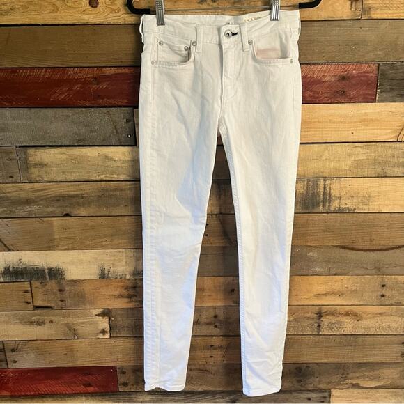 Rag & Bone White Cate Mid-Rise Skinny Jeans Size 25‎ - Picture 1 of 13